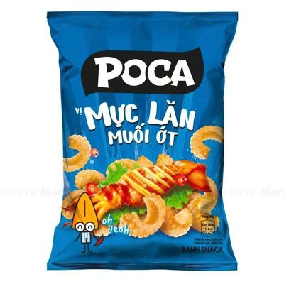 Bánh snack Poca mực lăn muối ớt 60G