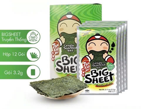 Snack rong biển TaoKaeNoi Big Sheet Thái Lan